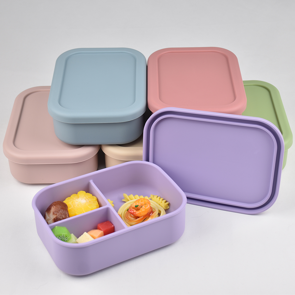 Food Storage Prep Containers - Boîte à déjeuner Bento en Silicone