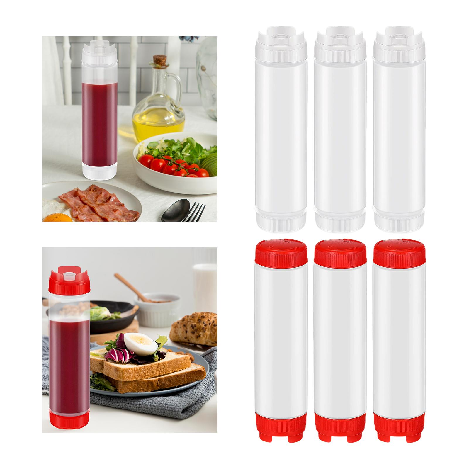 Salad Dressing Bottle - 3 Bouteilles de Condiments à Presser,