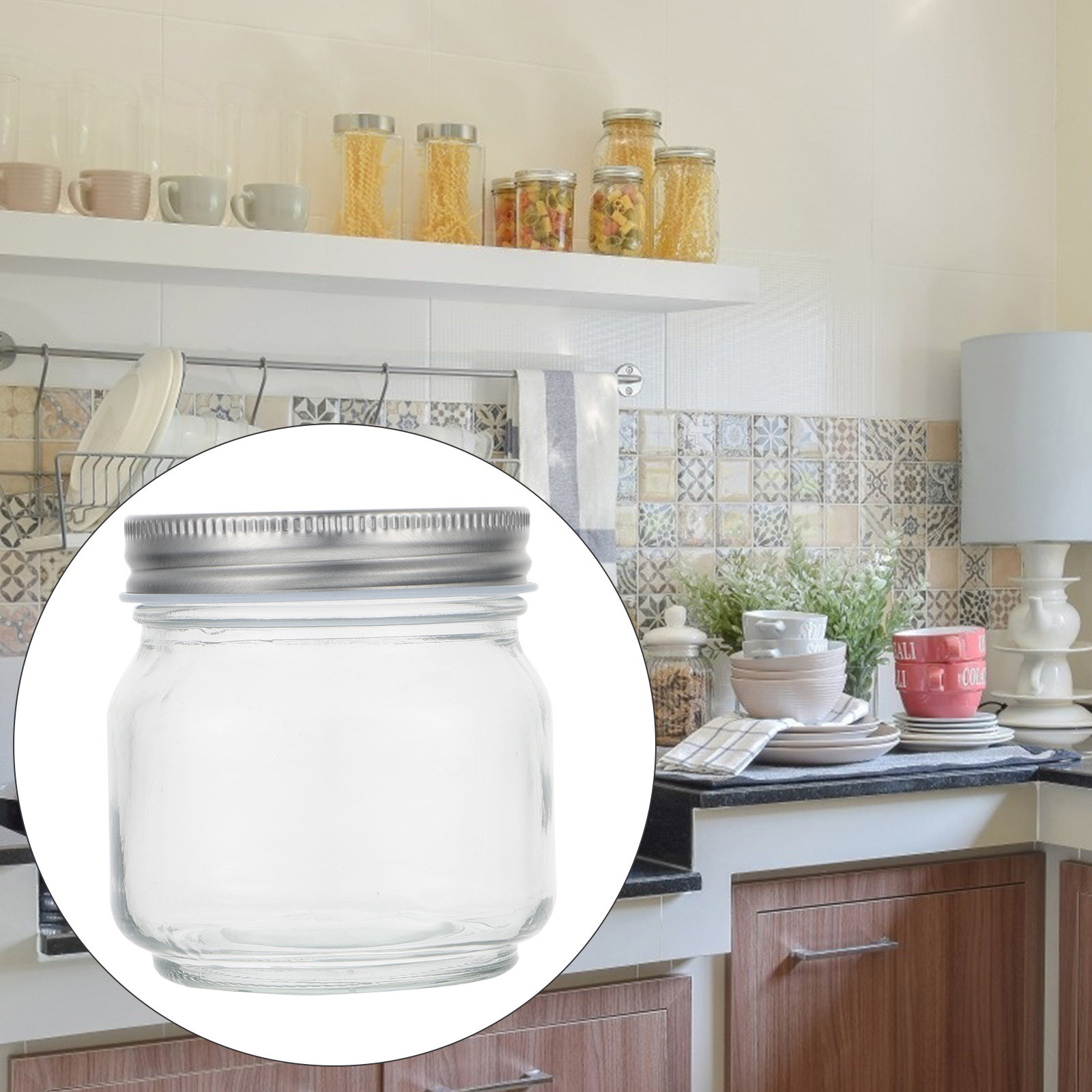 Food Storage Jars With Lids - 6 Pots en Verre Transparent Épais