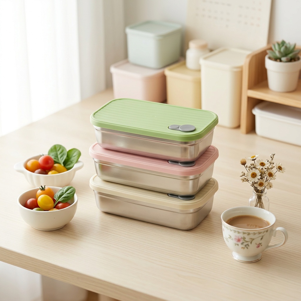 Food Storage Containers B&M - Boîte à bento en acier inoxydable,