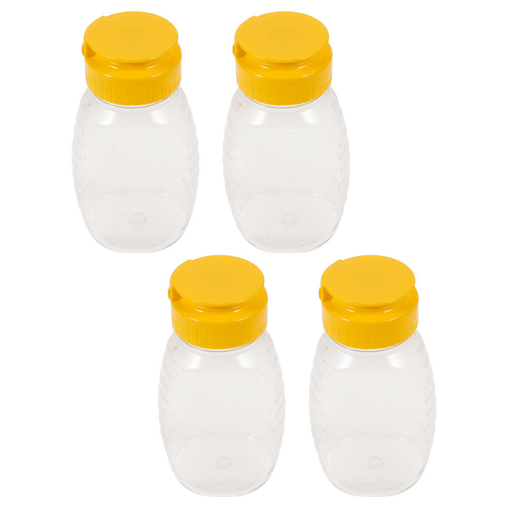 Salad Dressing Bottle - 4 flacons de miel anti-fuite transparents