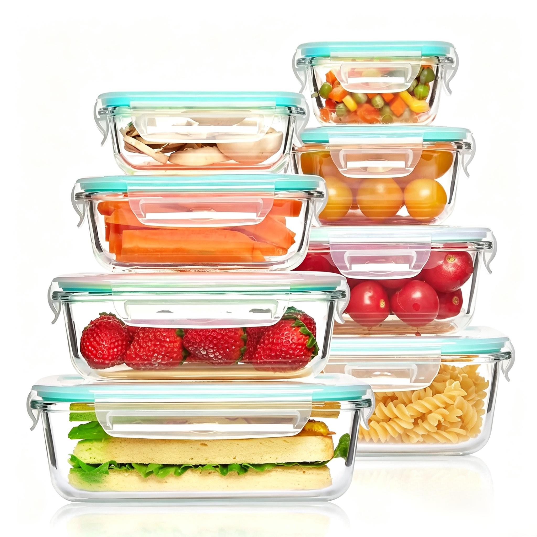 Food Storage Stackable Containers - Contenant alimentaire en verre portable pour