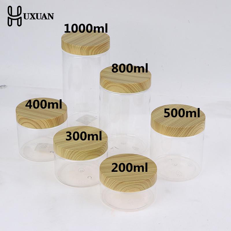 Food Storage Jars With Wooden Lids - Bocaux africains transparents pour animaux de