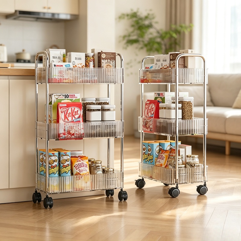 Food Storage With Wheels - Chariot roulant multi-niveaux avec roues mobiles,