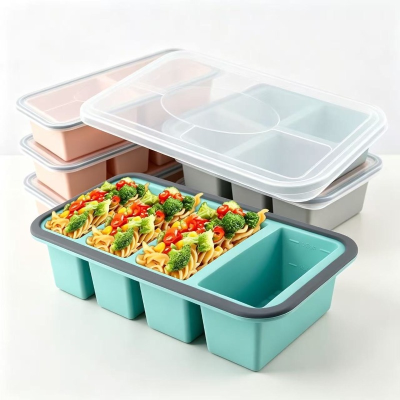 Food Storage Prep Containers - Moules à congeler en silicone avec