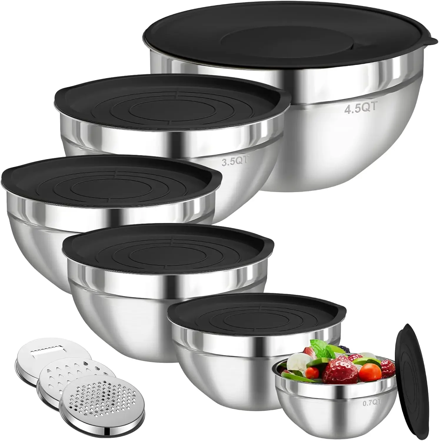 Food Storage And Preservation - Ensemble de 6 bols mélangeurs en