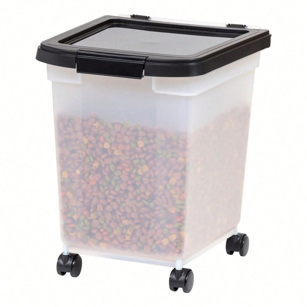 Food Storage With Wheels - Seau de rangement en plastique transparent