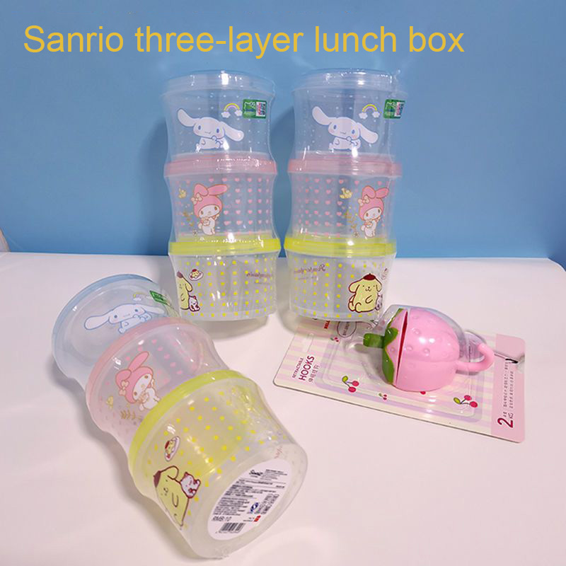 Food Storage Stackable Containers - Ensemble de boîtes à bento Kitty,