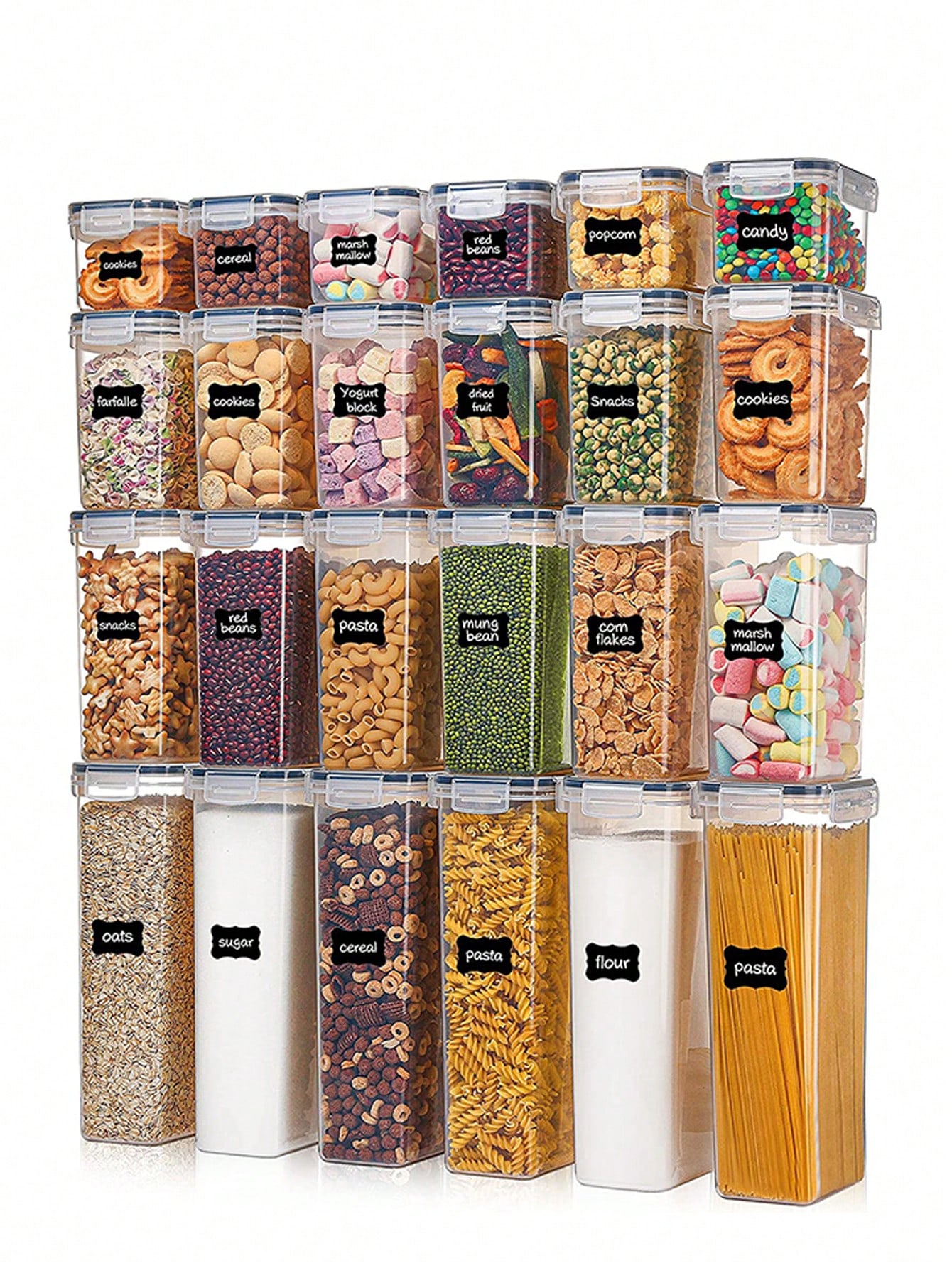 48 contenants hermétiques pour - Food Storage Organization avis et prix