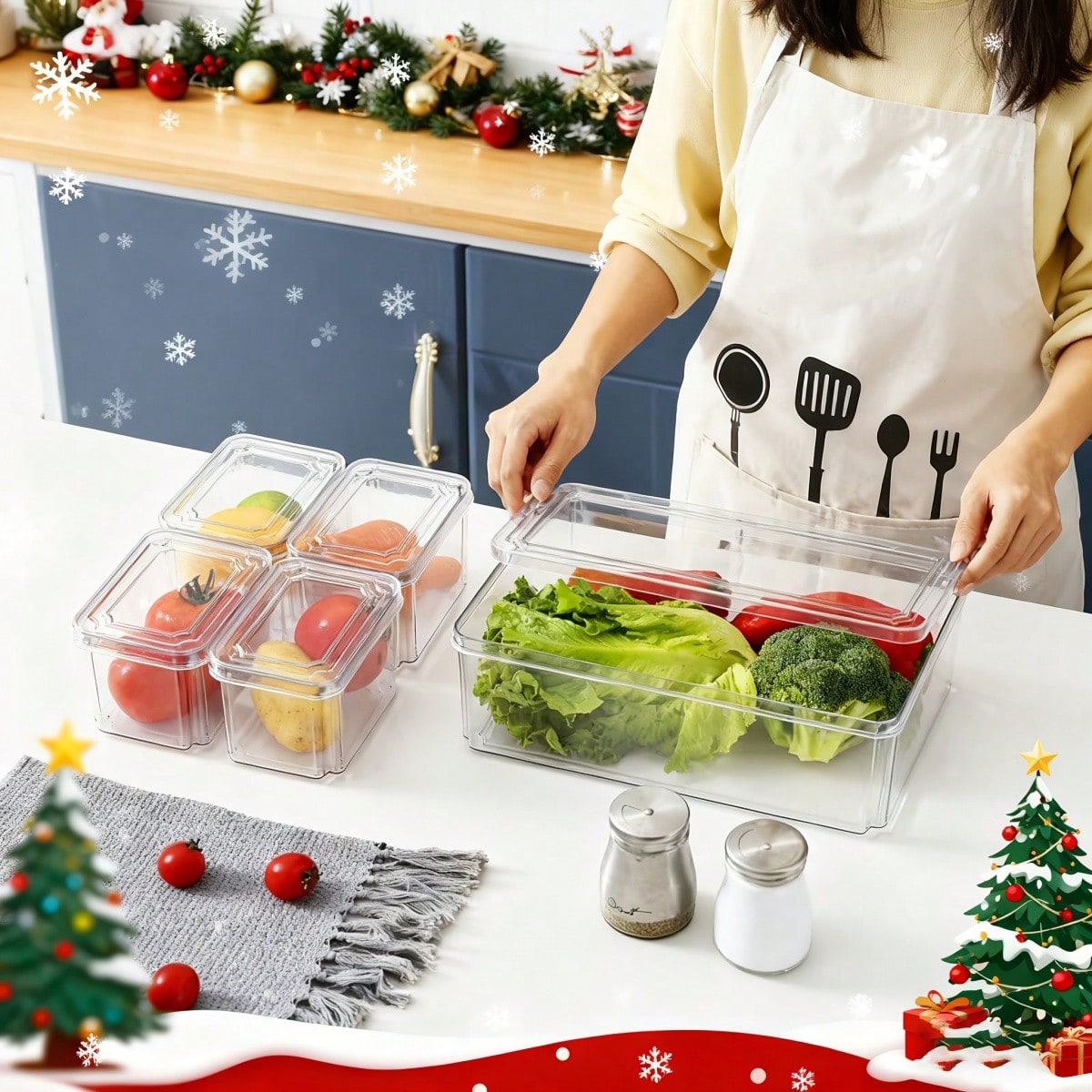 Lot de 7/14 bacs de rangement  - Food Storage Stackable Containers avis et prix
