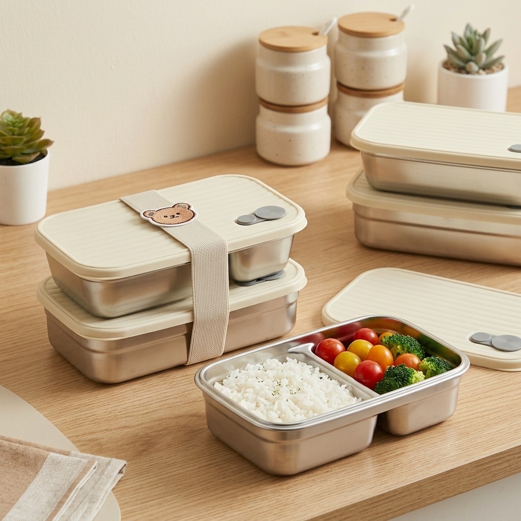 Boîte à bento en acier inoxyda - Food Storage Containers B&M avis et prix