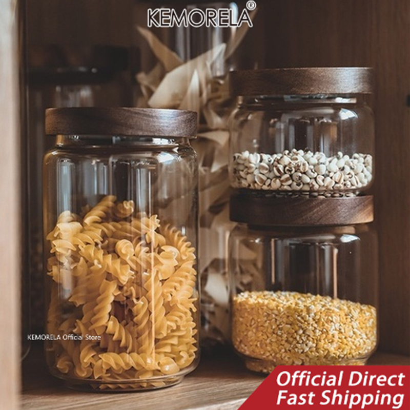 Couvercle en bois verre hermét - Food Storage Jars With Lids avis et prix