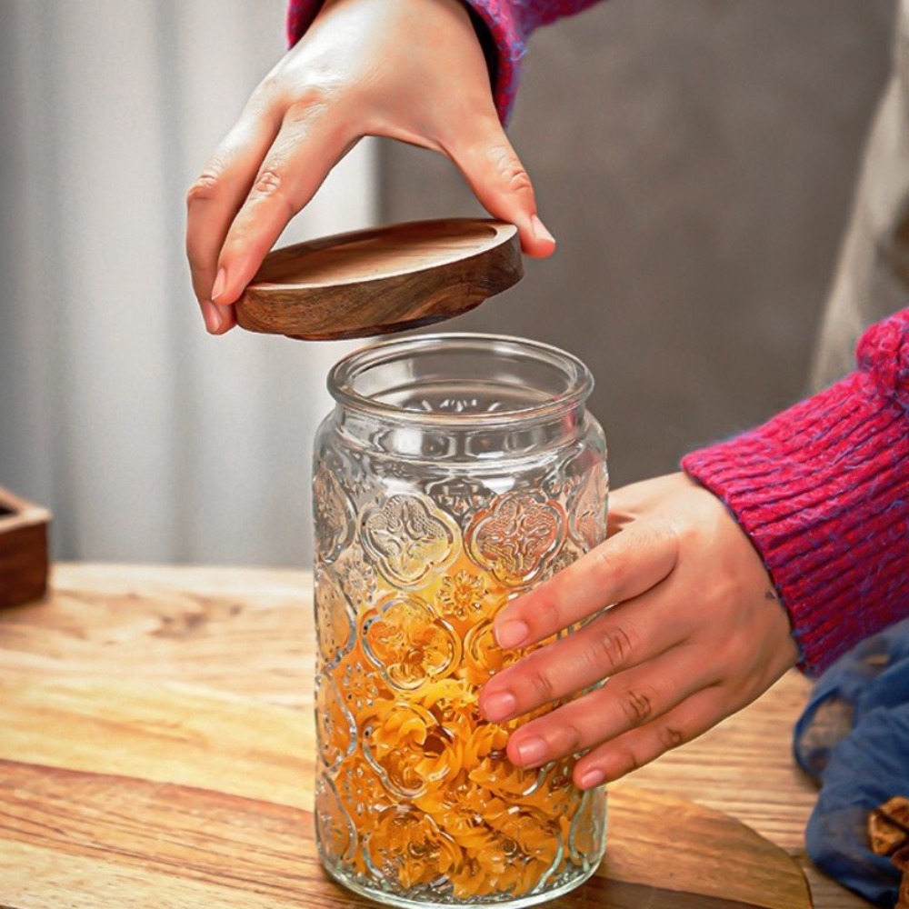 Bouteilles de stockage de 1000 - Food Storage Jars With Wooden Lids avis et prix