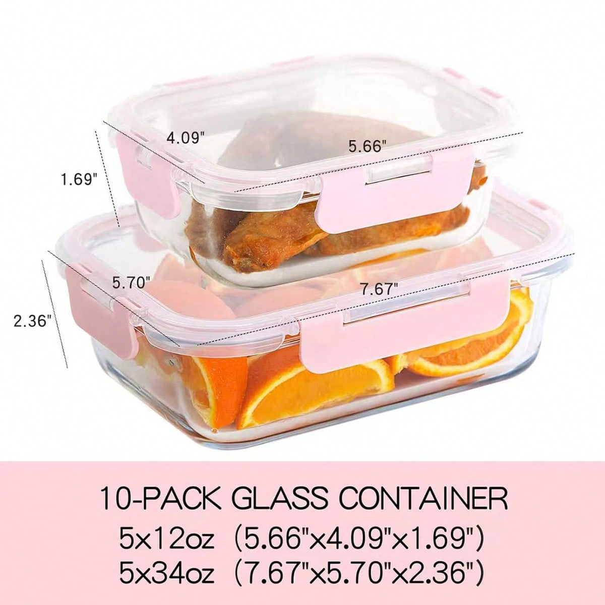 Lot de 10 récipients en verre  - Food Storage Boxes With Lids avis et prix