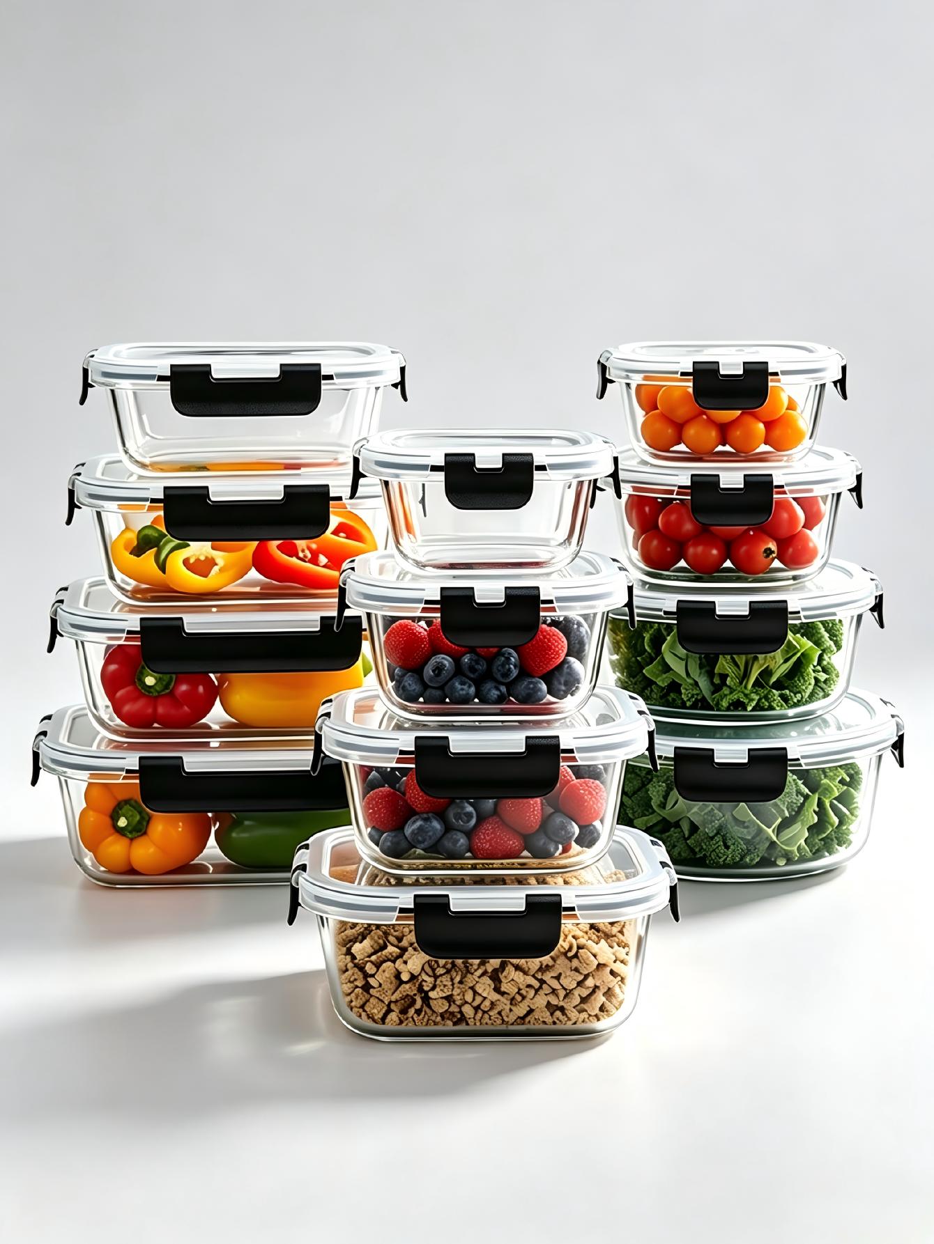 Lot de 8/12 récipients de rang - Food Storage Prep Containers avis et prix