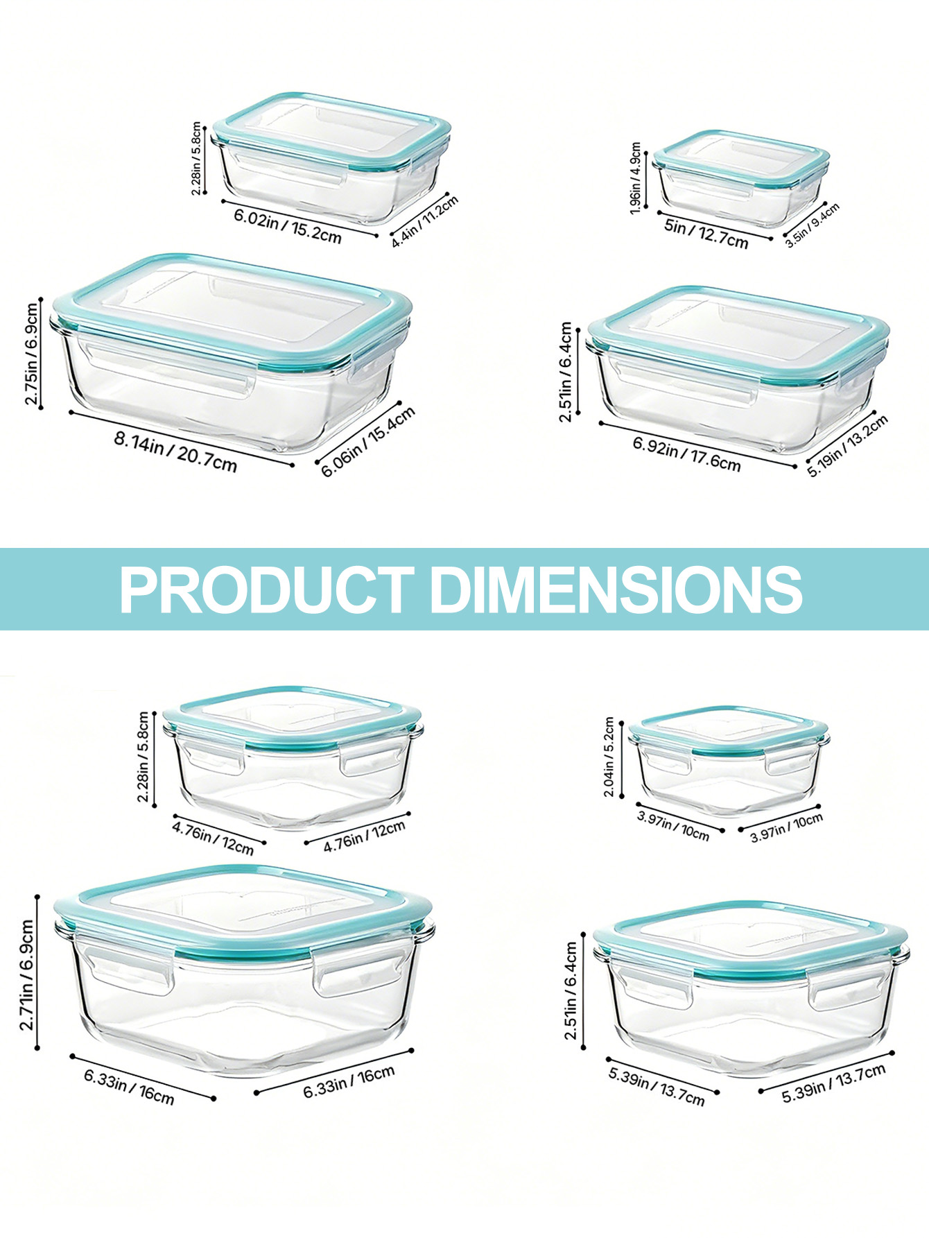 Lot de 8/12 récipients de rang - Food Storage Prep Containers avis et prix