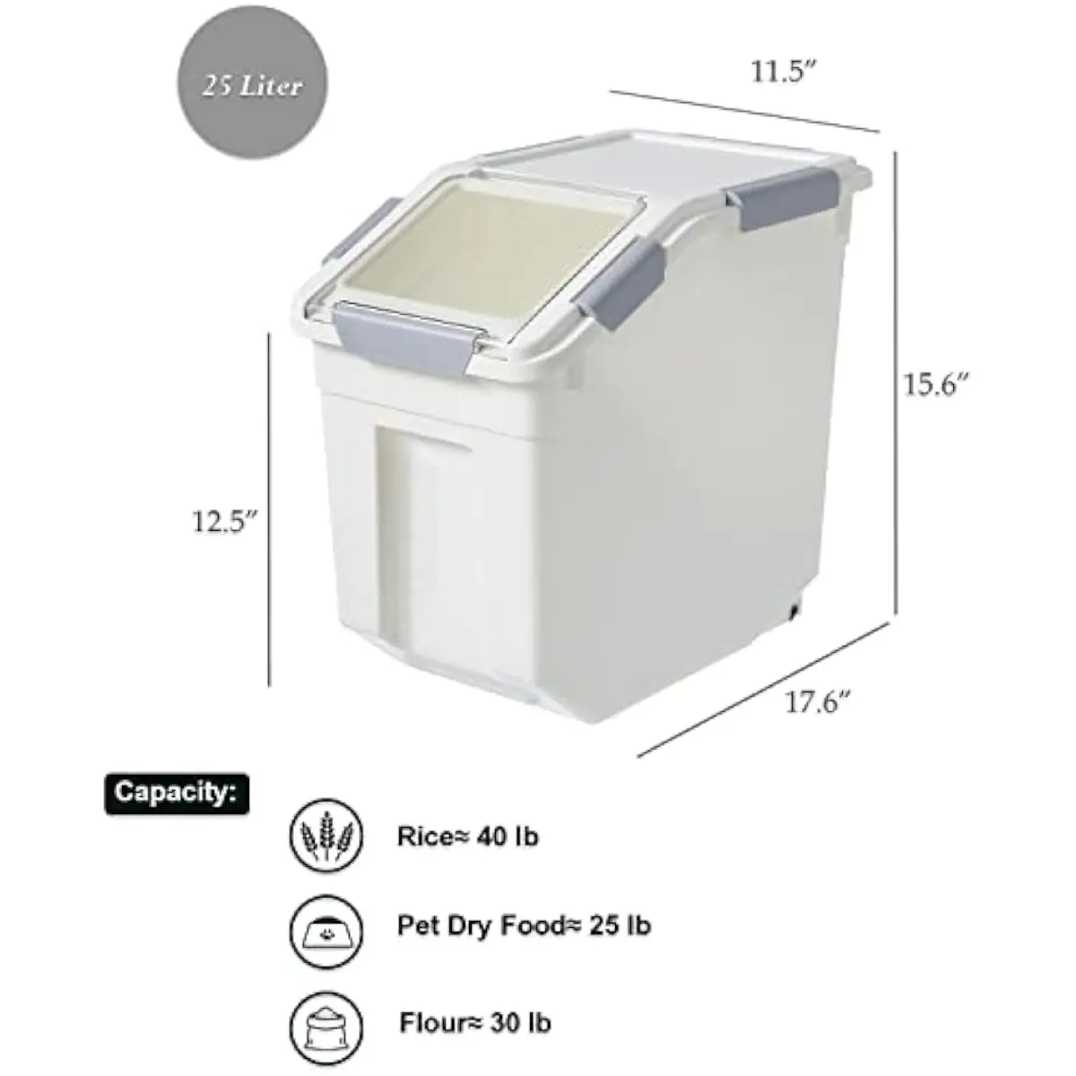 Bac de conservation hermétique - Food Storage With Wheels avis et prix