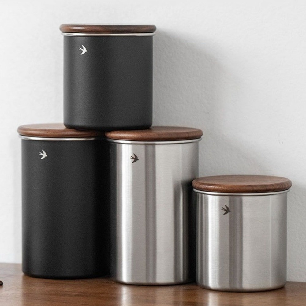 Nouveau pot à matcha en acier  - Food Storage Jars With Wooden Lids avis et prix