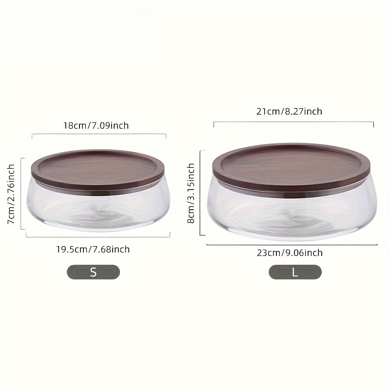 Bocaux en verre avec couvercle - Food Storage Jars With Wooden Lids avis et prix