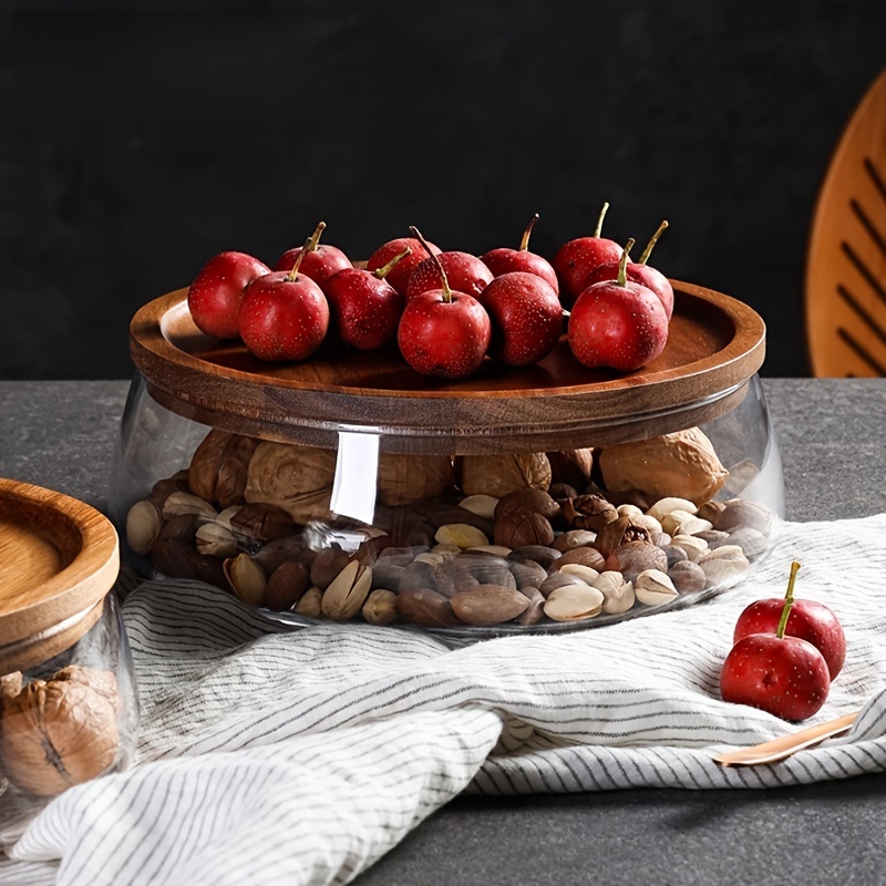 Bocaux en verre avec couvercle - Food Storage Jars With Wooden Lids avis et prix
