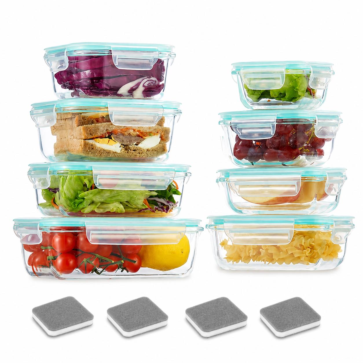 16 contenants en verre herméti - Food Storage Prep Containers avis et prix