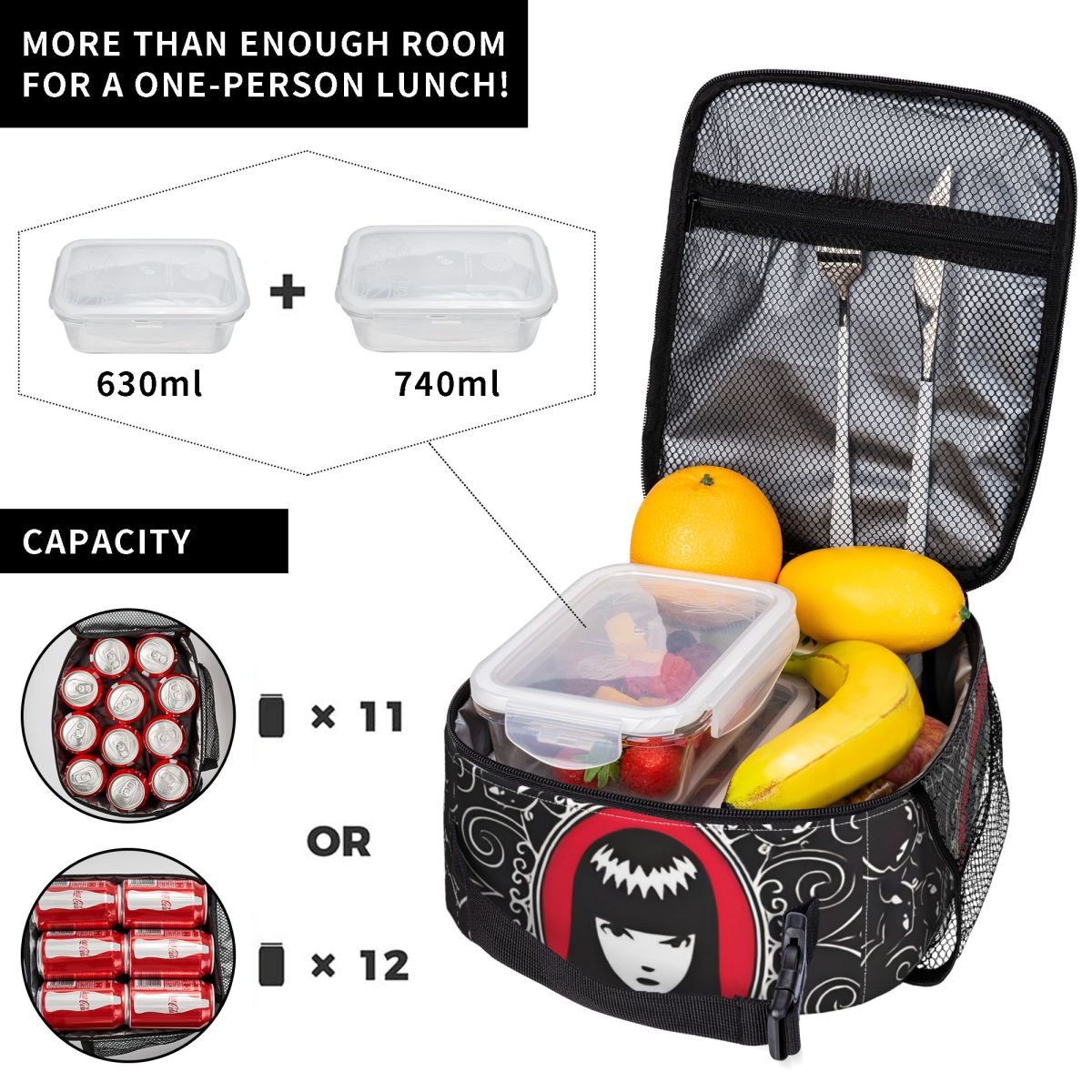 E-Emily The Strange – sac à dé - Xxl Food Storage Container avis et prix
