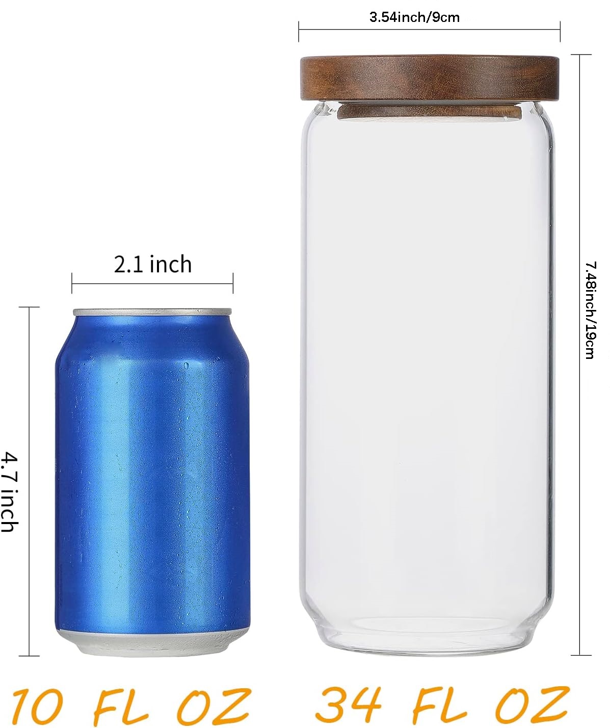 Lot de 4 bocaux en verre de 34 - Food Storage Jars With Wooden Lids avis et prix