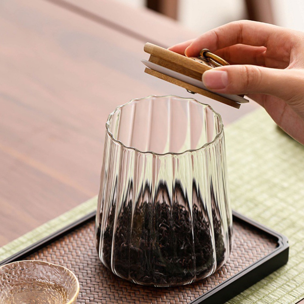 Bocaux en verre hermétique ave - Food Storage Jars With Wooden Lids avis et prix
