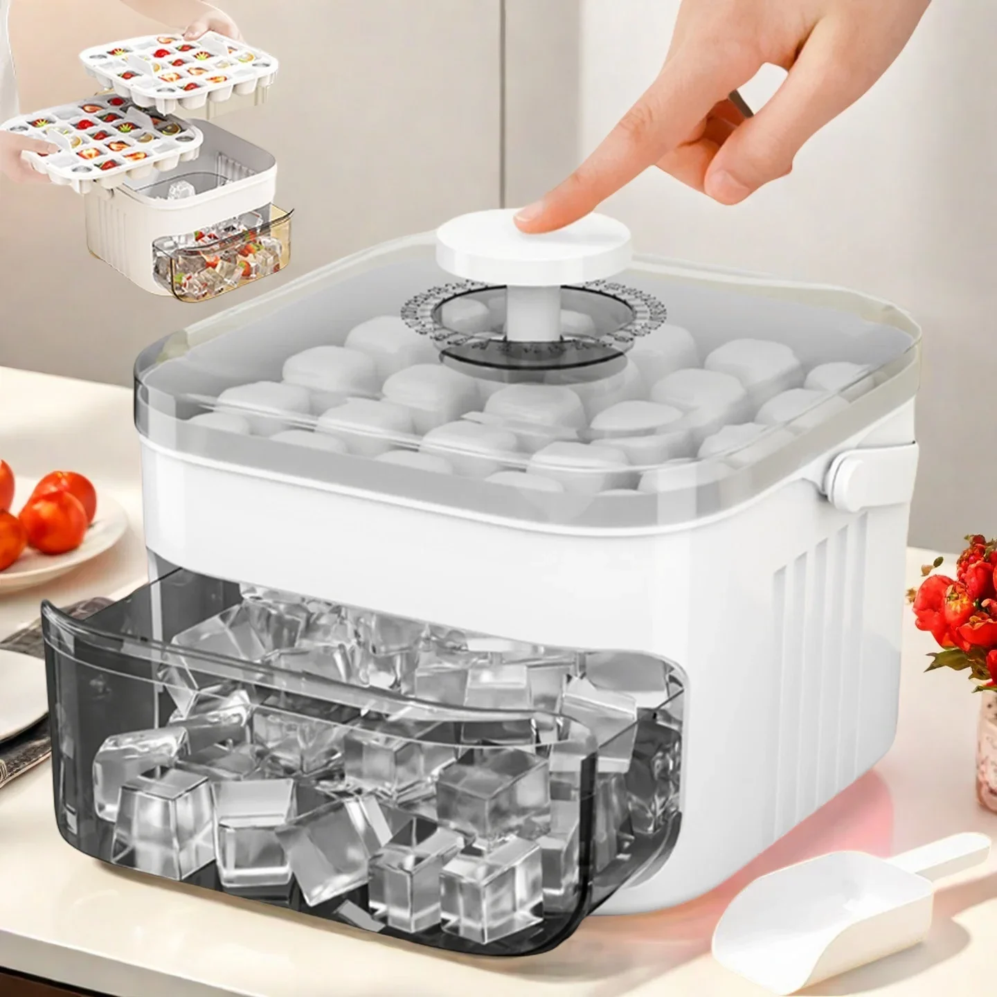 Machine à glaçons en cubes ave - Xxl Food Storage Container avis et prix