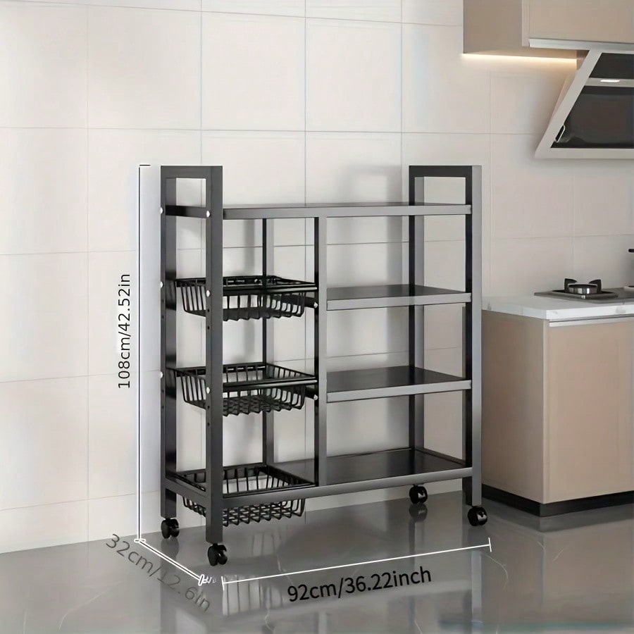 Chariot de rangement métalliqu - Food Storage With Wheels avis et prix