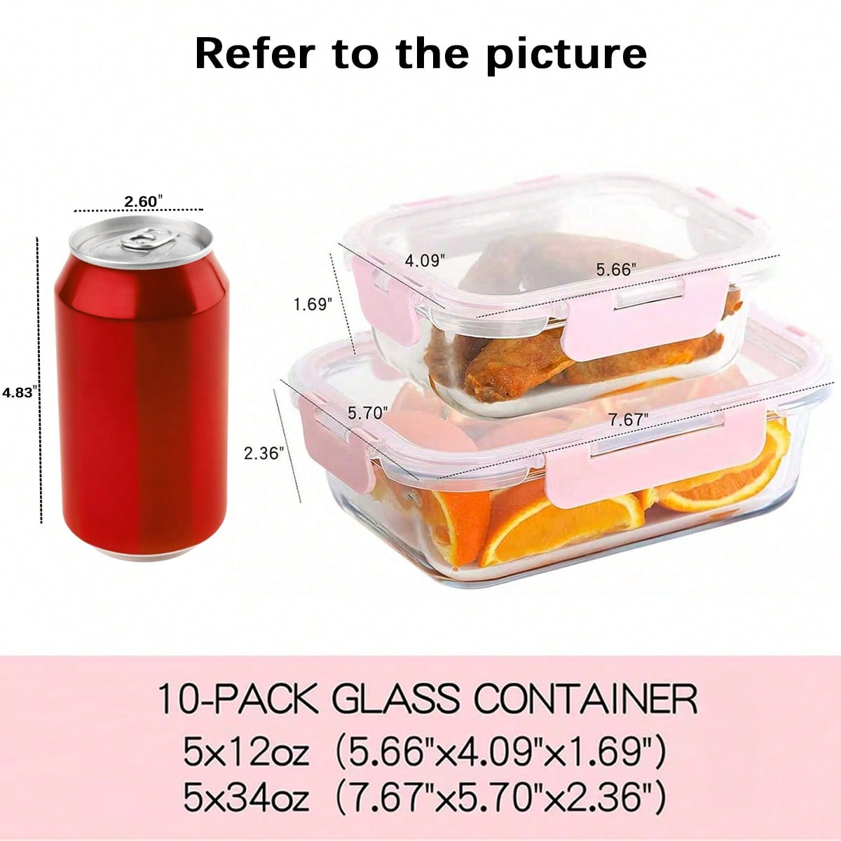 Lot de 10 contenants en verre  - Food Storage Prep Containers avis et prix